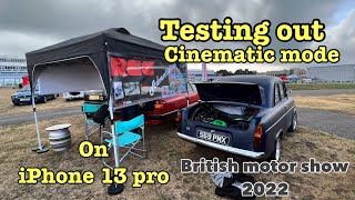 Testing out the cinematic mode on Apple iPhone 13 pro (British motor show 2022)