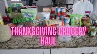 WALMART GROCERY HAUL//THANKSGIVING GROCERIES//FAMILY OF FOUR