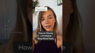 How To Choose A Profitable Blog Niche #shorts