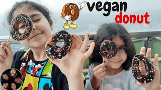 En kolay,en harika #vegan_donut tarifi Çocuklar evde kolay #donut yapıyorlar