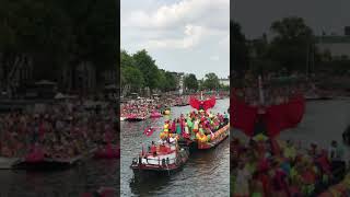 Met burgermeester Femke Halsema: Canal Parade / Gay Parade / Gayparade / Pride Amsterdam 4-8-2018