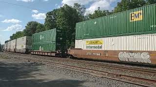 NS intermodal train with a great 2PC K5HL horn and AC44C6M 4004 trailing