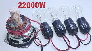 Amazing electric free energy generator 220V electricity Condenser 22000W New Light Bulb activity