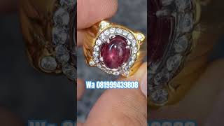 Red ruby pigron blood 2,95crt ring perak / gemstone / batu permata / jewelry / koleksi perhiasan