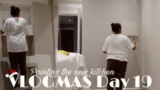 VLOGMAS DAY 19 | PRE CHRISTMAS DIY | PAINTING THE NEW KITCHEN | AMAN BRAR | TAUR BEAUTY