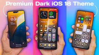 Premium Dark iOS 18 Theme for Xiaomi, Redmi, & POCO Devices ⚡iOS 18 Widgets & Lock Screen (No Root)