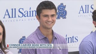 All Saints' Connor Carver signs with SFA golf