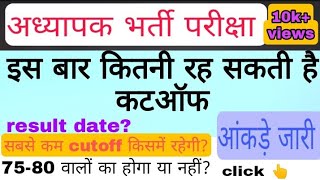 reet mains result 2023 || reet cutoff 2023 | reet level 1, Hindi, science math, sst , English cutoff