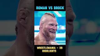 Brock Lesnar Vs Roman Reigns 🥶👑| wrestlemania match Highlights! ❤️‍🔥mass Edit Status