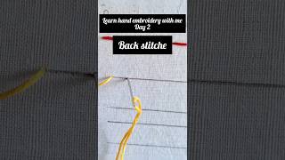 Basic embroidery stitches || Hand embroidery for beginners #youtubeshorts #handembrodiery