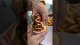 You’ve never eaten hotdog like this🤤#fastfood #food #hotdog #shorts #usa