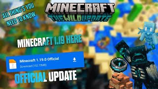 Minecraft Pe 1.19.0 Official Version Released | Minecraft 1.19 The Wild Update Official Released