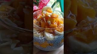 Chia pudding with Fresh Fruits #shots#banana# mango# Chiaseeds