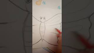 how to draw funny butterfly 🦋#viral #youtubeshorts #drawing #painting