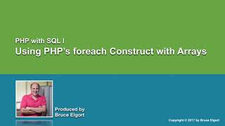 Using PHP's foreach Construct with Arrays