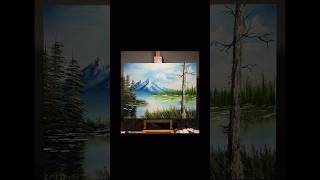 Beginner Bob Ross Style Painting #artshorts #art #bobross #painting #bobrossstyle #artistpainting