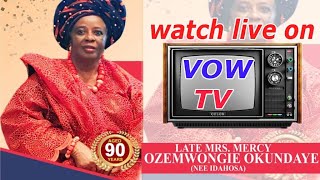 !The burial ceremony of late Mrs Mercy Ozemwongie okundaye