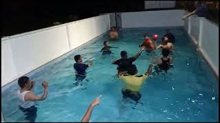 Swimming Pool Fun Game In Salalah-Oman #nationaldayleave #holidayfun #gatheringouting #fungames #run