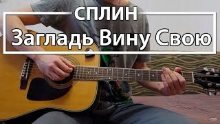 Как играть "Загладь Вину Свою" - Сплин (Разбордля гитары, Аккорды, Табы, видеоразбор Сплин)