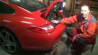 Replacing ribbed drive belt and air filters on the Porsche 997-2 Carrera S