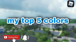 ROBLOX SOUTHWEST FLORIDA..||BEST COLOR CODES