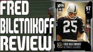 97 OVERALL ULTIMATE LEGEND FRED BILETNIKOFF REVIEW | MADDEN 18 PLAYER REVIEW