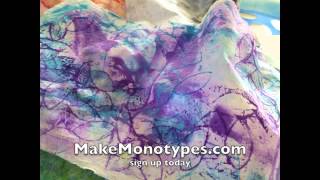 Monoprinted fabric