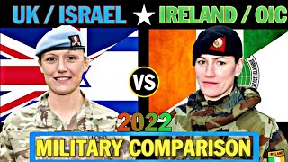 UK AND ISRAEL VS OIC AND IRELAND MILITARY POWER COMPARISON 2022