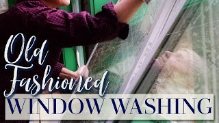 Family SECRET to Old Fashioned Window Washing | ❄️ BEAUTY BEFORE THE BLIZZARD ❄️