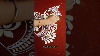 Alpona design #borderalpona #diwalirangoli#laxmipuja #alponadesign #artshorts #viralshorts #rangoli