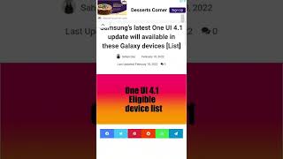 samsung one ui 4.1 device list