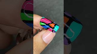 colourful nail art #shorts #nailart