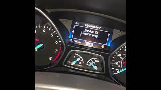 Ford Focus / fiesta 2015 2016 2017 2018 service light reset