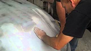 Mitch Kelly Sanding w/ SurfPrep Foam Abrasive Guide Coat Primer Sanding Kelly Son