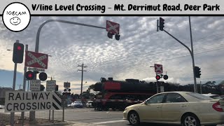 V/line Level Crossing, Mt. Derrimut Road, Deer Park (With Steam & Diesel Locomotives)