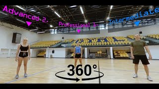 Bodyweight workout from beginner to professional level (360° video)