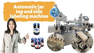 MTW   Automatic honey jar top & side labeling machine