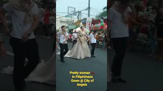 Pretty Woman in Filipiniana Dress 👗 @ City of Angels