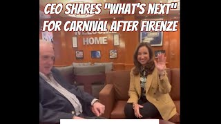 BIG CARNIVAL CRUISE NEWS, CARNIVAL FIRENZE, from JOHN HEALD, CHRISTINE DUFFY, & JOEY INAUGURAL CD