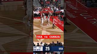 LeBron James block leads to Devin Booker three points | USA vs Canada July 10 2024 #usabmnt #shorts