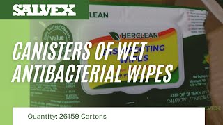 Virtual Product Inspection at Salvex - Canisters Of Wet Antibacterial Wipes