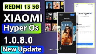 Redmi 13 5G Xiaomi Hyperos 1.0.8.0 September 2024 New Update | Hyperos New Control Centre