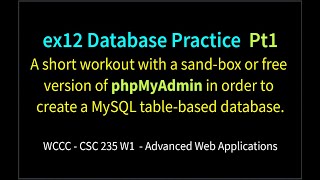 ex12 Database Practice  Pt1