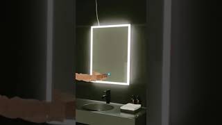 How the Acrylic illuminated LED mirror operate? By Innova Mirror model IN-A100