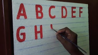 A to Z alphabet Letter Painting for Beginners