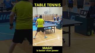 Improvisation in table tennis - magic is more powerful than brute force