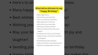 12 Cute ways to say "Happy birthday" - Alternative English phrases & words to Wish Birthday #shorts