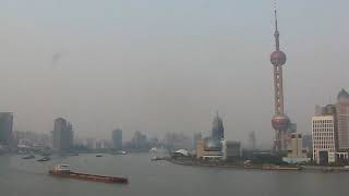 Sunset view of Pudong and Shanghai Bund