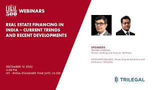 The Legal 500 webinars: Real estate financing in India – Current trends and recent developments