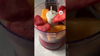 Strawberry cantaloupe diy sorbet